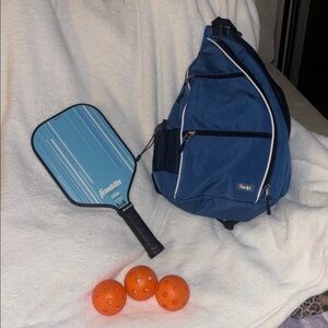 Pickle Ball 3PC Set: Paddle, 3 balls, and a Pickle Ball Backpack